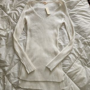 AMBIANCE | Ivory Long Sleeved Cable Knit Sweater